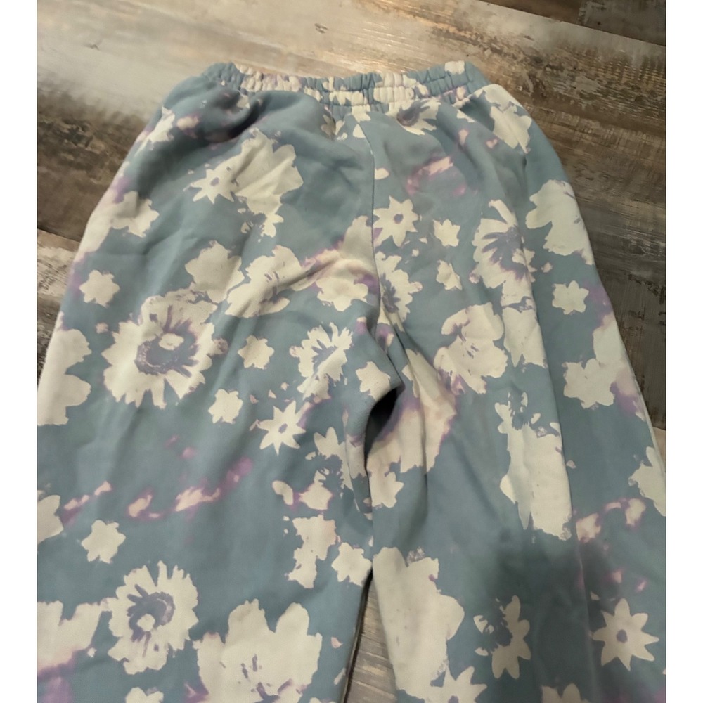 Adidas Originals Floral Print Sweatpants Blue Purple Tie Dye Joggers Womens M - Picture 7 of 9